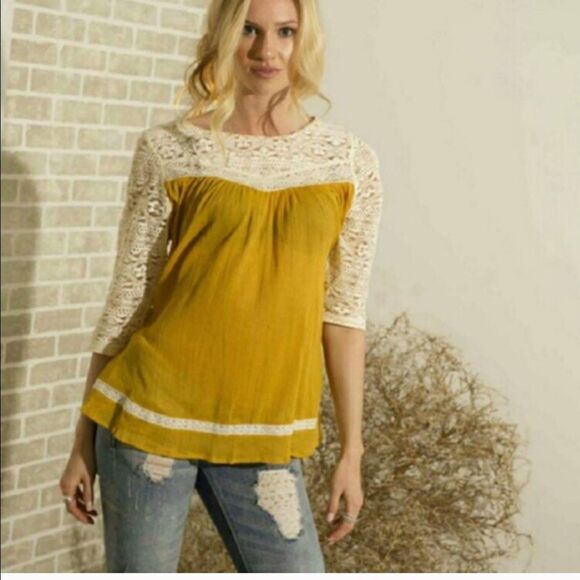 Easy to love lace tops-avocado - Picture 3 of 4